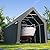 KING BIRD 13' x 20' x 12' Heavy Duty Anti-Snow Carport for SUV, Full-Size Truck and Boat, Outdoor Car Canopy Boat Shelter with Reinforced Ground Bars-Dark Gray