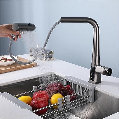 Robinet de cuisine extractible multifonctionnel et mitigeur cascade rotatif
