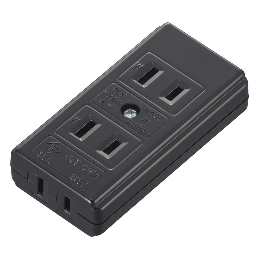 オーム(OHM)オーム電機 電源タップ 3口テーブルタップ 黒 HS-HLTT3/K 06-5388