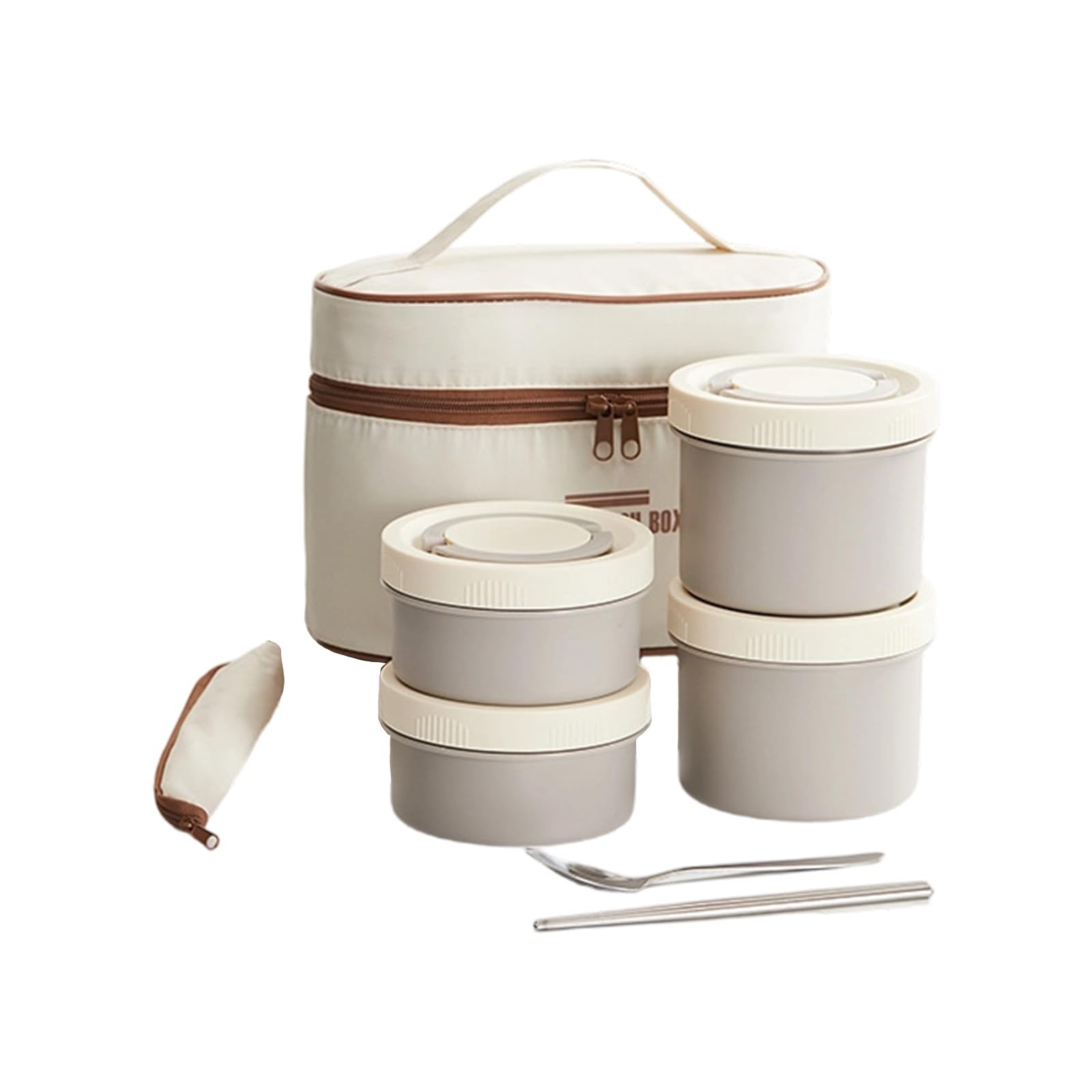 HGENAHGTF Large Capacity Insulated Mealbox Set with 4 Stackable Canisters Impermeable Plan for School Outdoor Oven Safe Rustless Box Meal Rudiments Rustless Mealbox Large Capacity