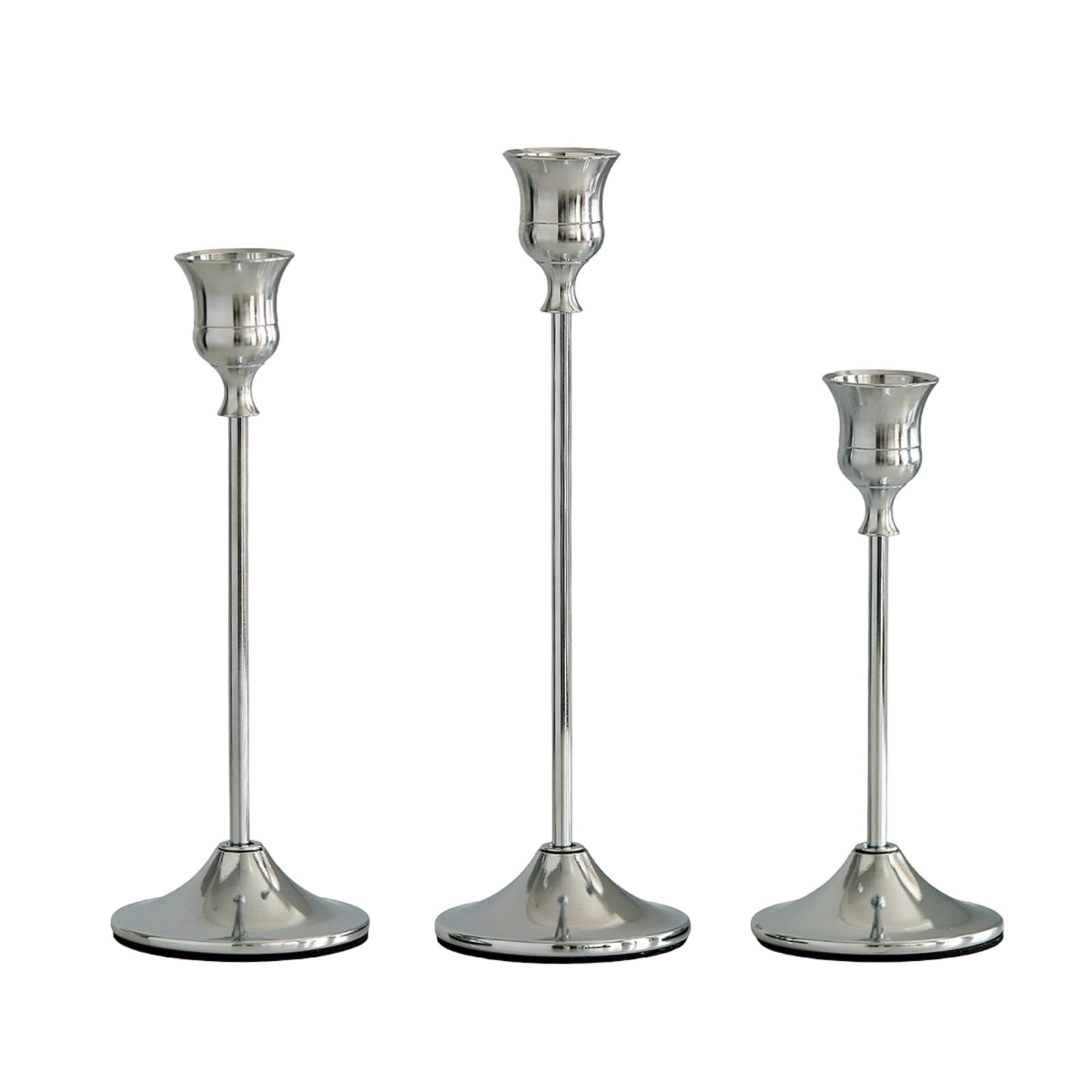 Kalttoy 3PCS 7CM Stable Base Holders From Electroplated Aluminum Enhances for Home Decoration Metal Holders
