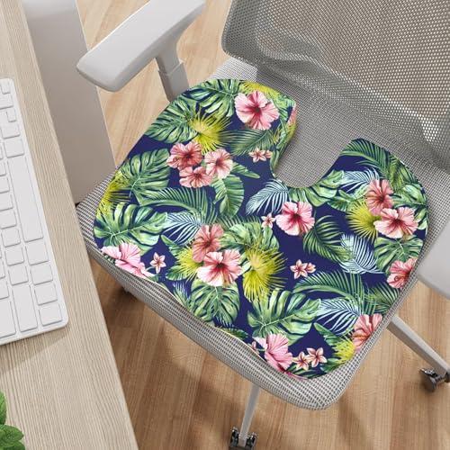 Image of Tailbone Pain Relief Cushion, Memory Foam Seat Cushion for Coccyx Sciatica Pain Pressure Relief Office Desk Chair
