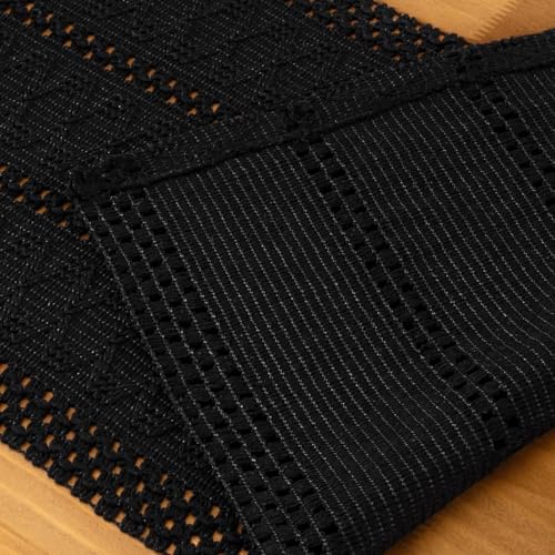 Image of MLMC Black Boho Table Runner Farmhouse Macrame Woven Table Runner 36 inch Long Rustic Centerpieces Table Decoration for Kitchen Dinning Wedding Events 12x36 Inch