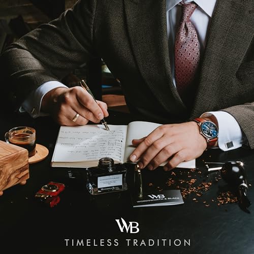 Wordsworth & Black Majesti Fountain Pen-(Green), Luxury Case, 24K Gold Finish; 18K Gilded Medium Nib- Ink Cartridges, Refillable Ink Converter-Calligraphy Pen-Best Business Gift Set for Men & Women