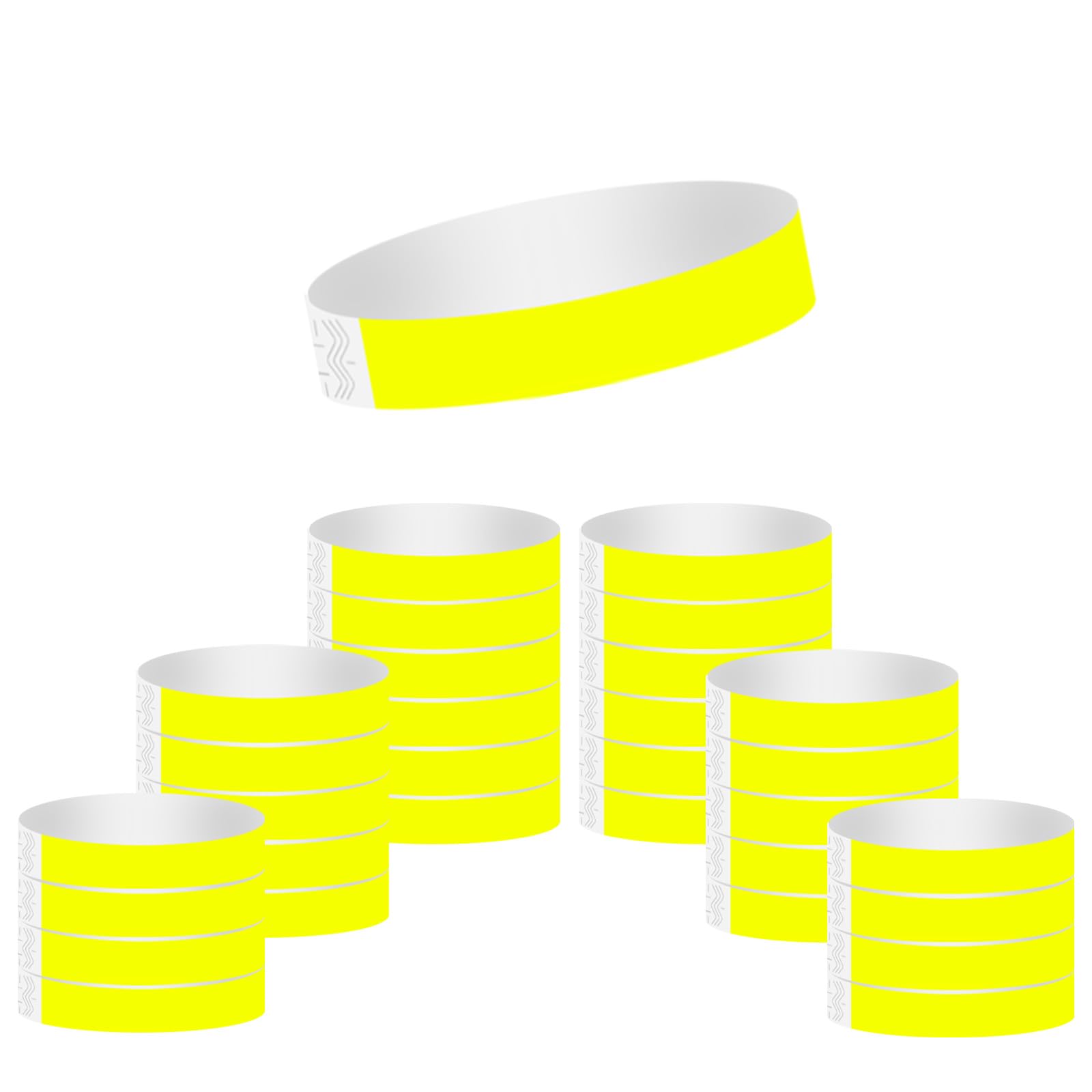 600Pieces Plastic Paper Wristbands for Events, Waterproof Identification Neon Wrist Bands Disposable Paper Bracelets for Music Festival Club Concert Lightweight (Orange)