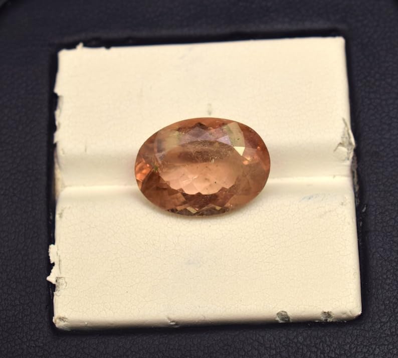 Topaze jaune naturelle de forme ovale, gemme d'exception pour bague et collier