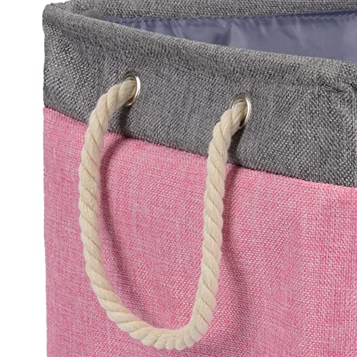 Amazon Basics Foldable Fabric Rectangular Laundry Hamper With Detachable Brackets, Large, Pink #TOP2