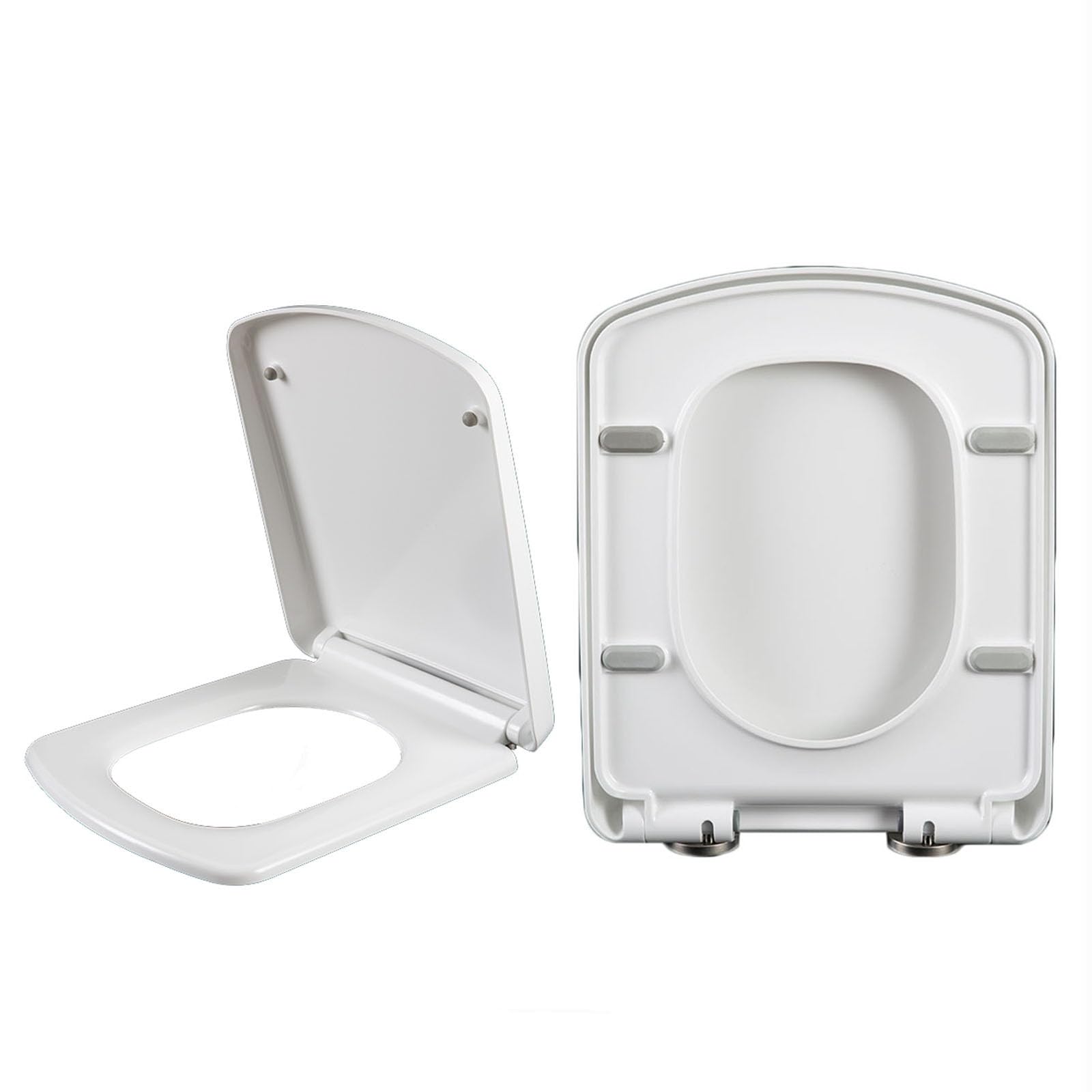 Sedile WC Ovale Con Chiusura Soft Close - CUQOO Comfort Classico, Sgancio Rapido, Bianco - Foto 11