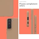 YATWIN Silicone Back Case for Samsung Galaxy S22, Soft-Touch Phone Back Cover for Samsung Galaxy S22-Milk Tee, Beige gallery image