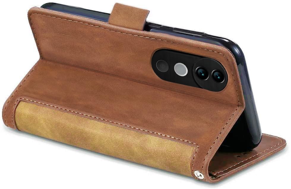 Image of Excelsior Flip Cover for Vivo V40, V40 Pro | Premium PU Leather | 360 Degree Protection (Coffee)