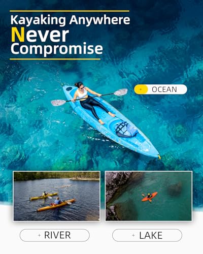 image for OCEANBROAD Kayak Paddle 86in/218cm Alloy Shaft 2-Piece Floatable Kayak