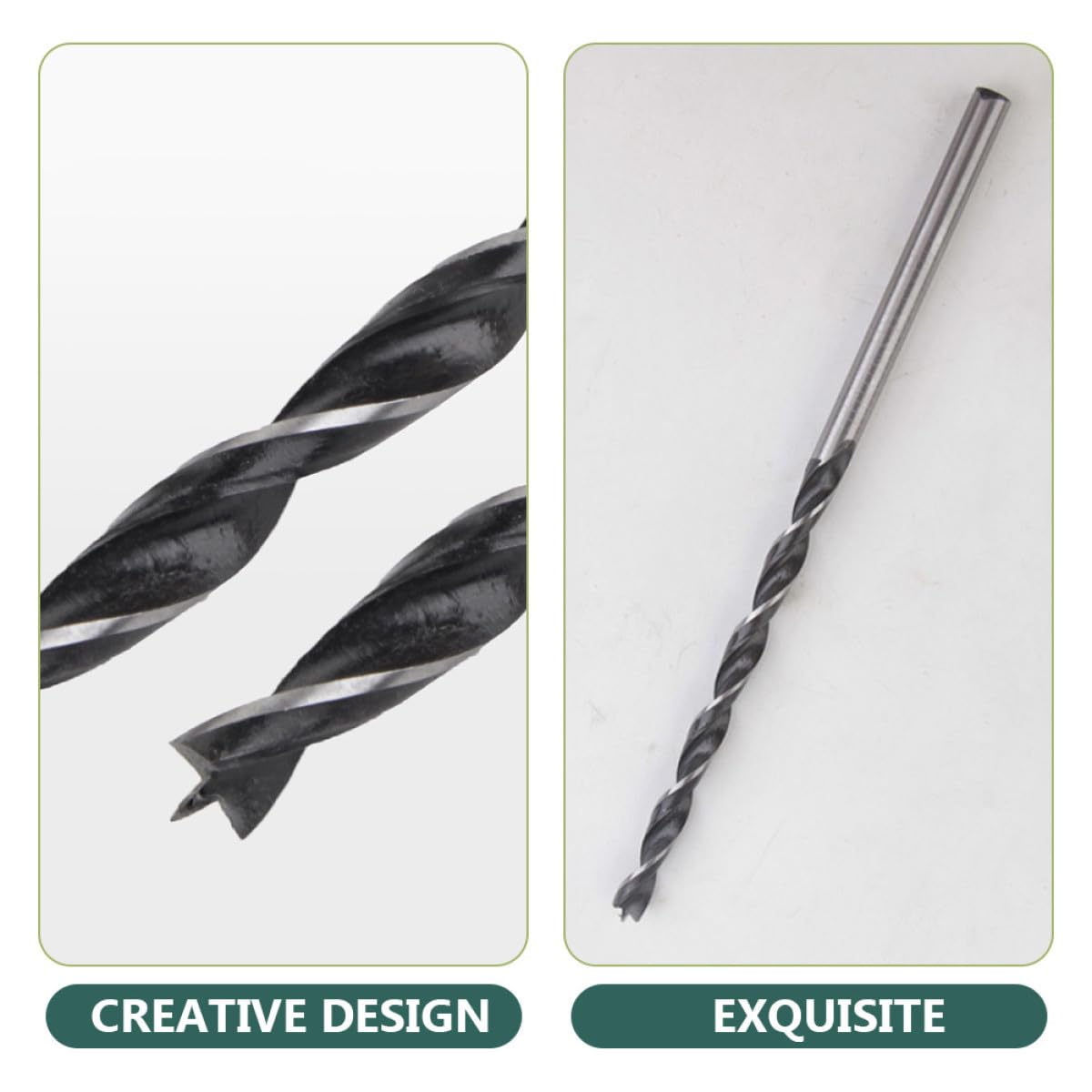 ULTECHNOVO Juego de Brocas Extralargas de Acero al Carbono 300 MM 7 Piezas Diámetros Variados para Perforar Madera Dura y Contrachapado en Trabajos de Carpintería y Bricolaje