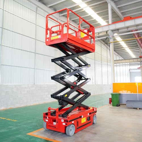 Self Propelled Electric Scissor Lift Platform Hydraulic Mobile Lift Table for Warehouse Vertical Access Aerial Work Platform Industrial Scissor Lift Equipment