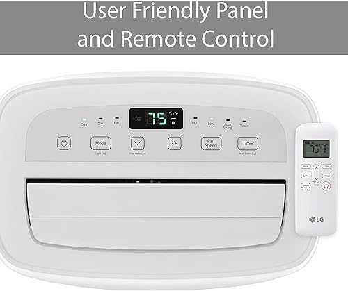 Miniatura 6 de LG Aire acondicionado portátil de 6,000 BTU (DOE) / 8,000 BTU (ASHRAE), enfría 250 pies cuadrados (tamaño de habitación de 10 x 25 pies),
