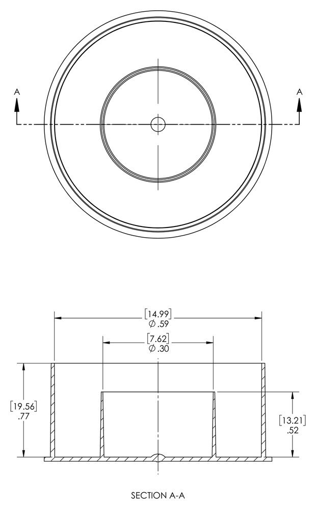 Caplugs 99394569 Tapón de plástico para tubos sin ensanchar y conjuntos de tuercas. Para taponar tubo tamaño 1/4" FTC-4, PE-LD, tamaño del tubo de 1/4", rojo (paquete de 200)