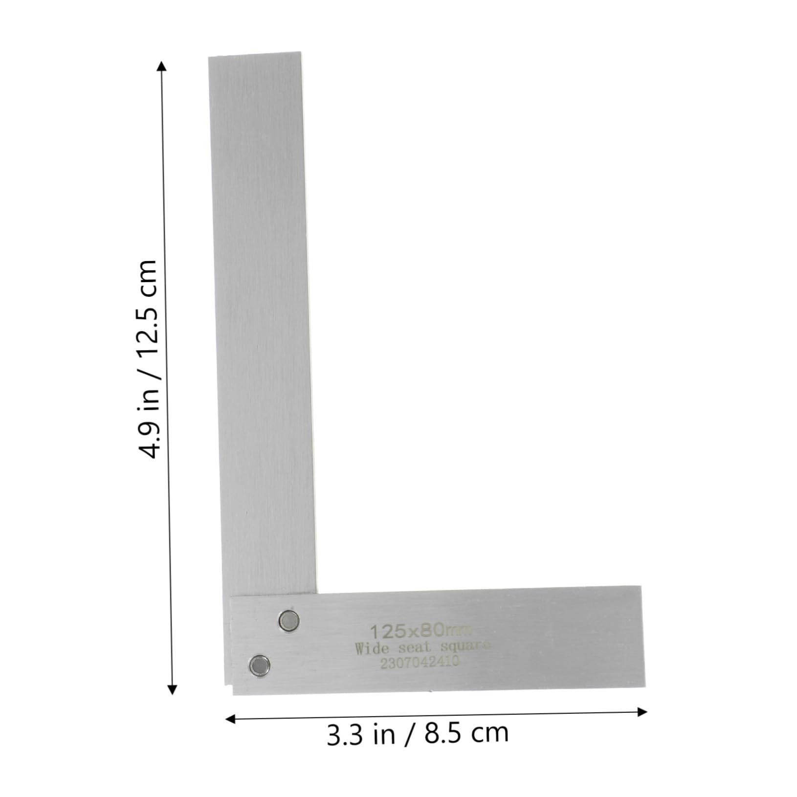 Lurrose Right Angle Metal Ruler 90° Square for Woodworking Precision Measuring Tool Suitable for Machinist and Home Use