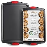 Baking Sheet Set, 2-Piece Cookie Sheet Set with...