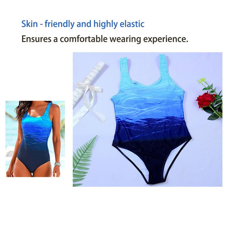Women's One Piece Swimsuit Tummy Control Swimwear Bathing Suit Open-Back Design3