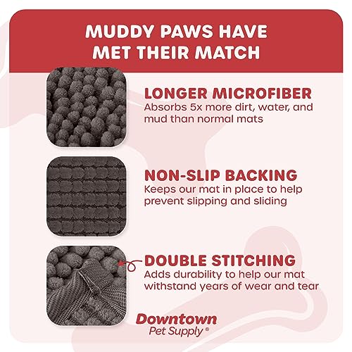 My Doggy Place DG-DPMM-ASH-L Microfiber Dog Mat For Muddy Paws thumb #2