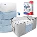 Kingdom Home New Storage Space Bag/Storage Bag Tote with Reusable Vacuum Space Saver Bags. Organizing System That Protects Your Comforters, Clothing, Bedding, More! (4 Pcs Set) (Gray - Closet Model)