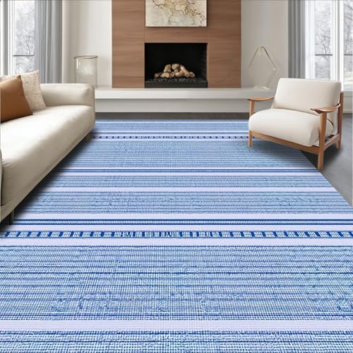 ODIKA Flatwoven High Traffic Area Rug 6x9, Elegant Striped with
