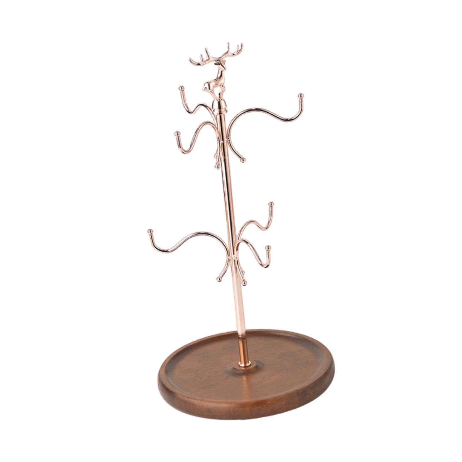 PIXZCSA Chic Coffee Cup Holder Designed To Fit In Tight Spaces While Offering Ample Room For Mug Collection DesignThis Unique Six Hooks Of Mug Holder Tree