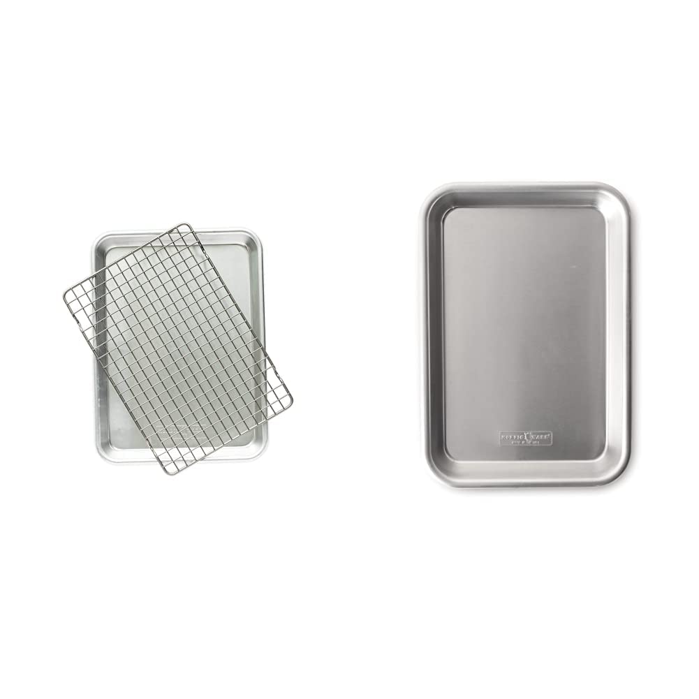 Nordic WareNaturals® Quarter Sheet with Oven-Safe Nonstick Grid & 1/8 Sheet Pan, 1-Pack, Aluminum