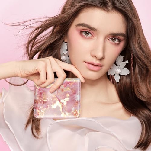 Image of Small Womens Wallet Thin Credit Card Holder Pocket Mini Purse | Compact Women Slim RFID Blocking Wallets Bifold Ladies Pocket Card Holders for Travel & Daily Use, Pink