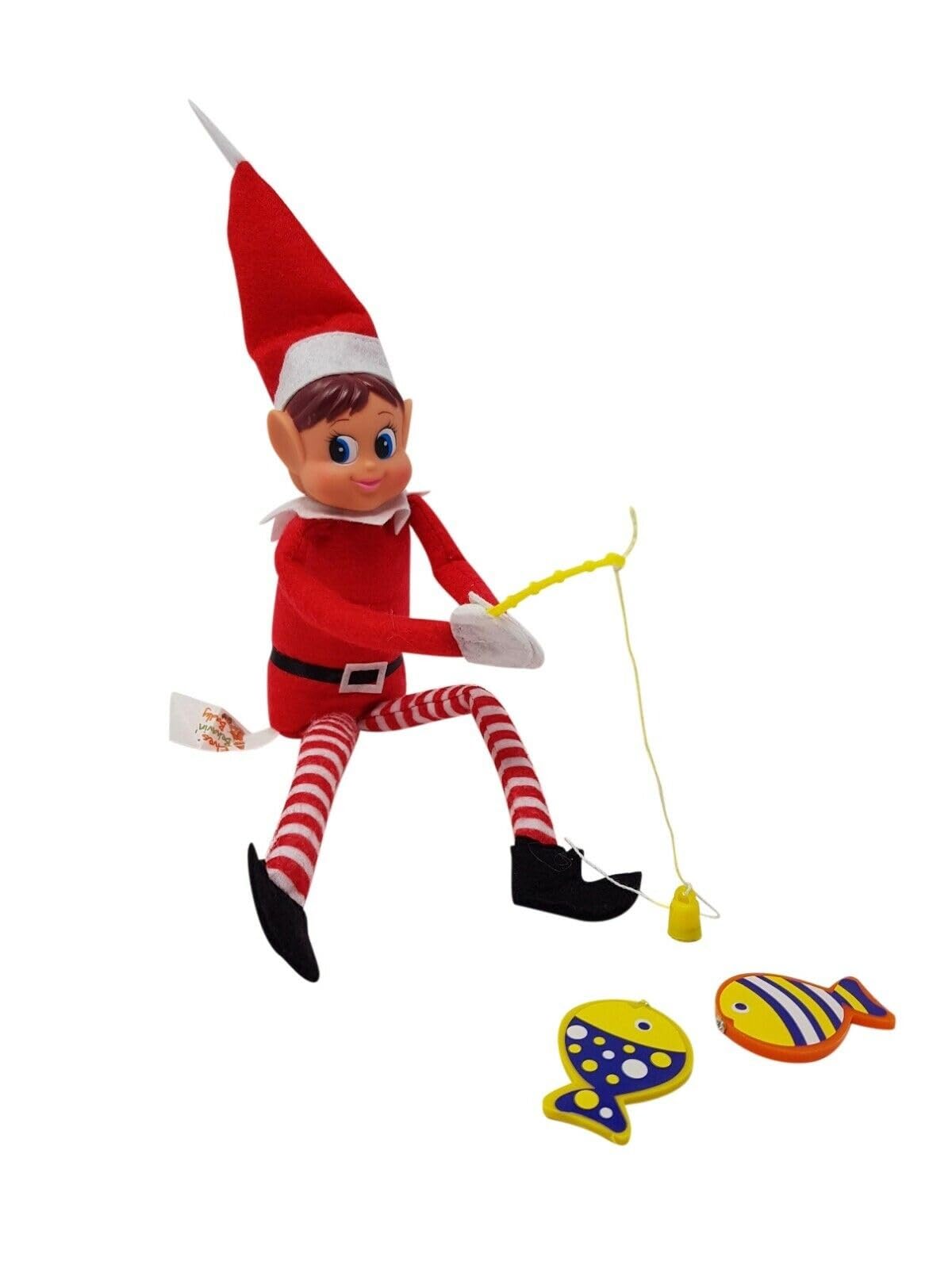 Decsee Elf Fishing Prop - Catch a Fish Accessory Props Ideas Joke Christmas Decoration