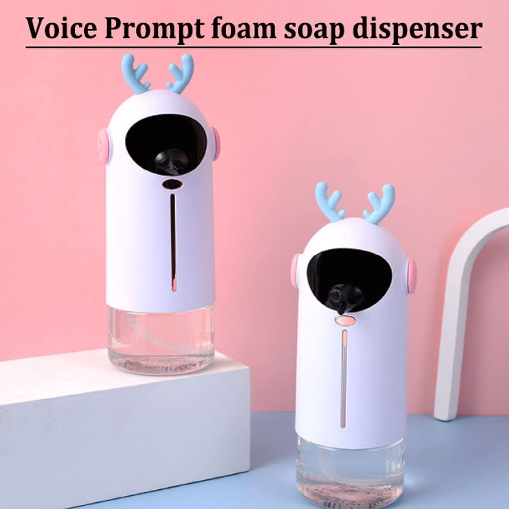 Dispenser di Sapone schiumogeno Automatico Dispenser di lozioni touchless a Forma di Cervo Dispenser di lozioni di Sapone per Montaggio a Parete riutilizzabili per detersivo Liquido per Le Mani