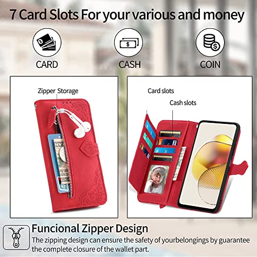 HUANGTAOLI Capa de telefone com zíper para Samsung Galaxy S23 Ultra, alça de ombro transversal, fech