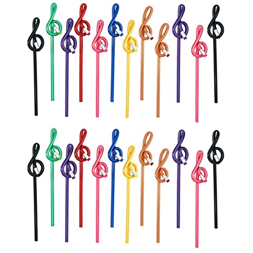 Lápices de colores musicales con goma, pack 24 miniatura 1