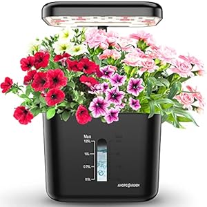 Indoor Herb Garden Kit Planters: Hydroponics Growing System with Grow Lights – 4 Hole Small Plant Germination Kits Plant…