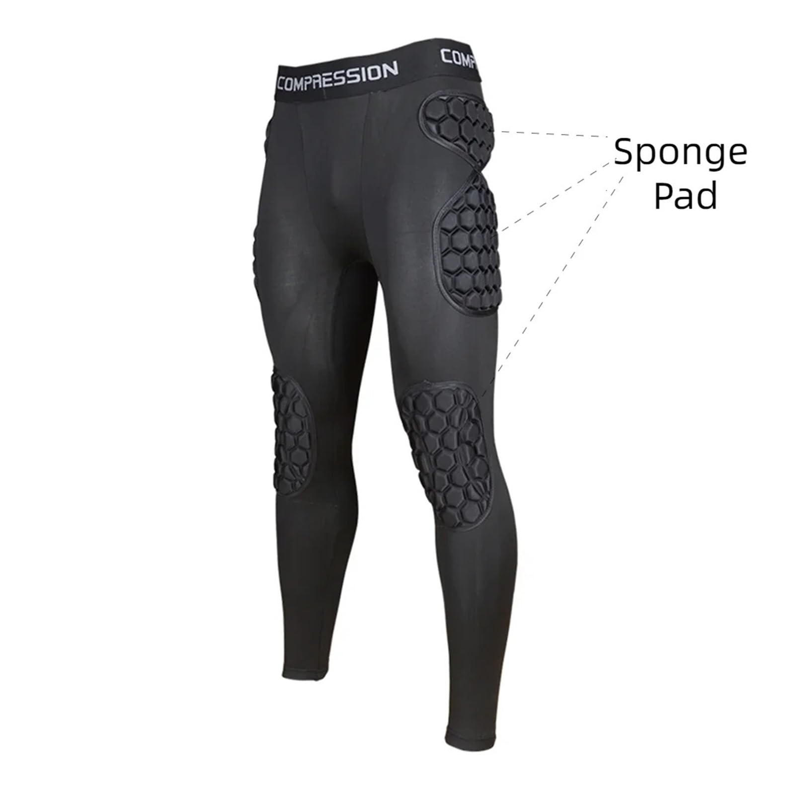 Maillot de Football rembourré Pantalon d'entraînement de Gardien But Football, Maillot, équipement Complet avec Protections rembourrées aux Genoux et Coudes