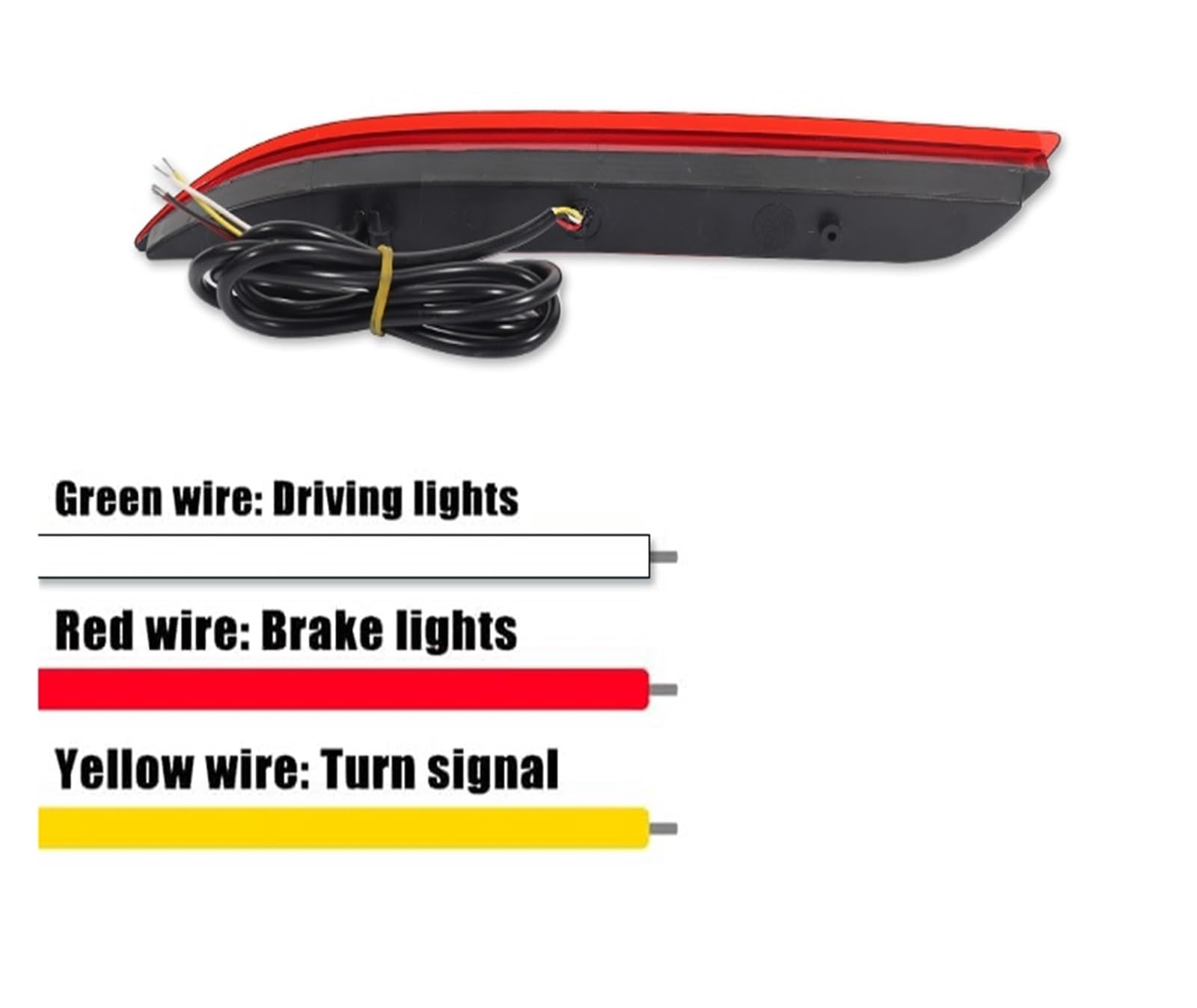 Conjunto piloto trasero coche Luz De Freno Coche, Reflector Parachoques Trasero LED Rojo Para, Función Como Luces Antiniebla Traseras, Intermitentes, Accesorios Repuesto, 2 Uds