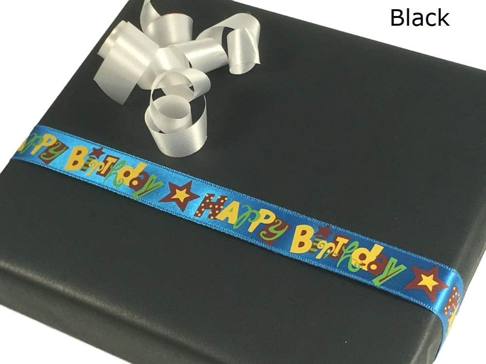 Ocean Tides Premium Wrapping Paper – 500 Sheets (14 x 20 Inches) Colored Tissue Paper for Gift Bags, Birthday Party, Flower Decorations, Mother's Day, Wedding, Crafting & Custom Art Projects - Black