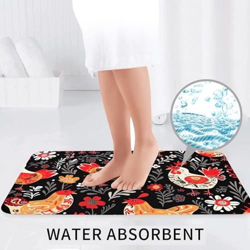 Tapis de bain absorbants en microfibre douce avec dossier antidérapant - 8