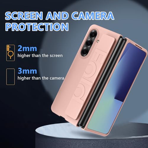 Coque antichoc Samsung Galaxy Z Fold 7 rose fine avec support rigide - 6