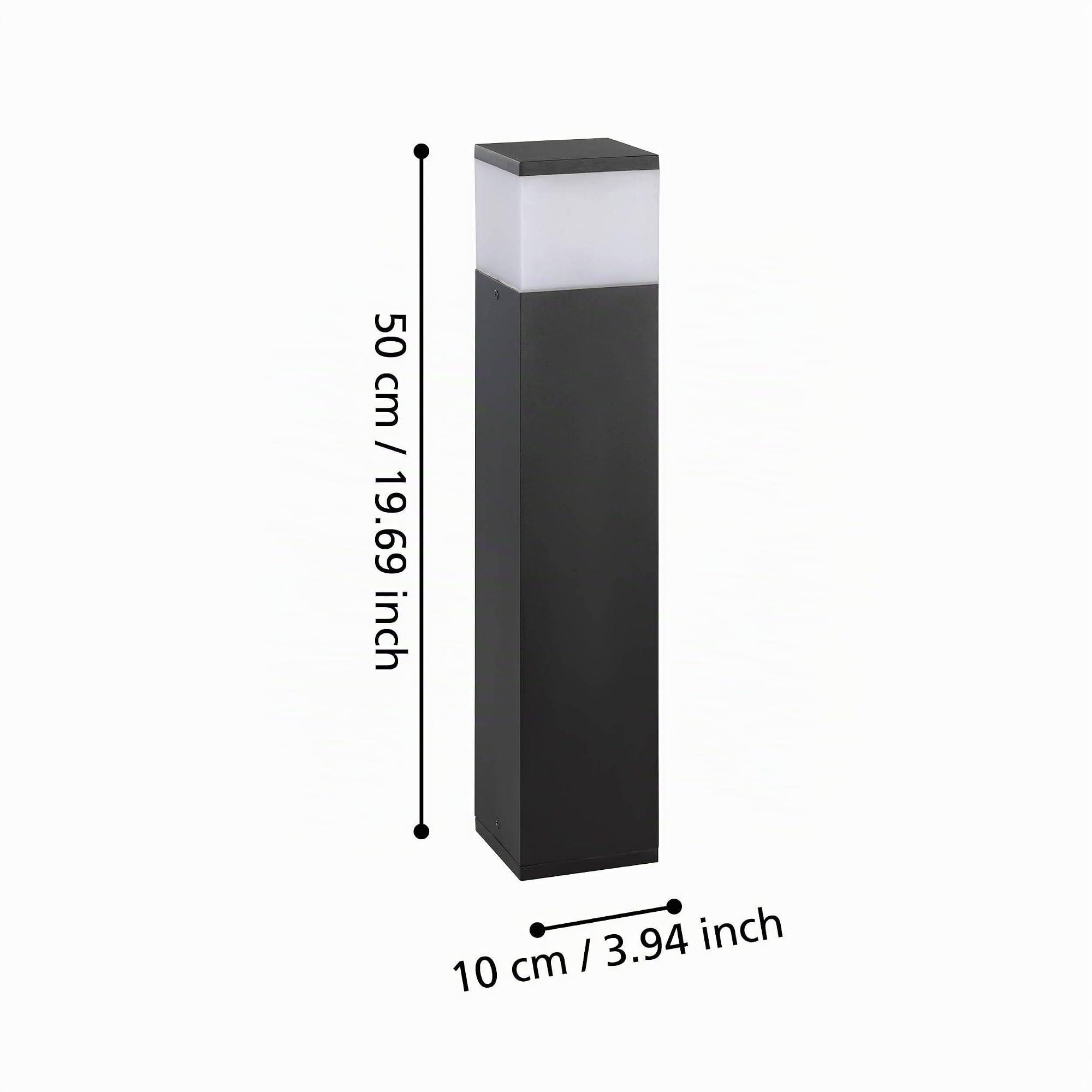 EGLO Outdoor Steckdosensäule mit Licht Park 5, Aluminium in Anthrazit