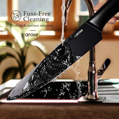 image for CAROTE 14Pcs Kitchen Knife Set, Dishwasher Safe knife set with Block a