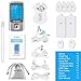 TEC.BEAN 24 Modes Tens Unit Muscle Stimulator, Rechargeable Tens Machine with 8 Electrode Pads (American Gel), Electric Pulse Massager for Pain Relief Therapy(Silver)