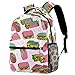 Panini Sac à dos personnalisé Motif sandwich avec fond rose, multicolore