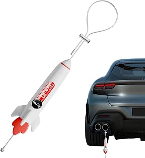 車用アンチスタティック接地チェーン 自動車静電気除去アースチェーン 3Dロケットデザイン アース線 静電気スタイリング | 調整可能 静電気防止 ストリップ 安全運転 用 車両 トラック SUV RV