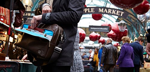 Knomo Luggage Men's Brompton Classic Amesbury Full Leather Double Zip Brief 15"-Brown, One Size #TOP7