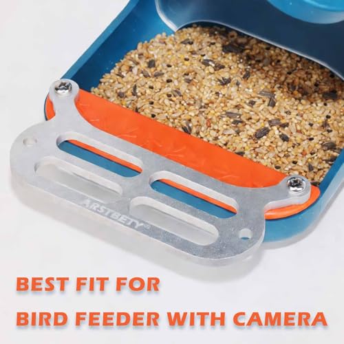 Image of Aluminum Bird Perch for Bird Buddy Feeder with Screws, Birds Feeder Extender Perch (Silver)