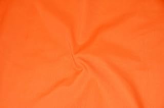 60" Wide Premium Cotton Blend Broadcloth Fabric by The Yard (Orange)