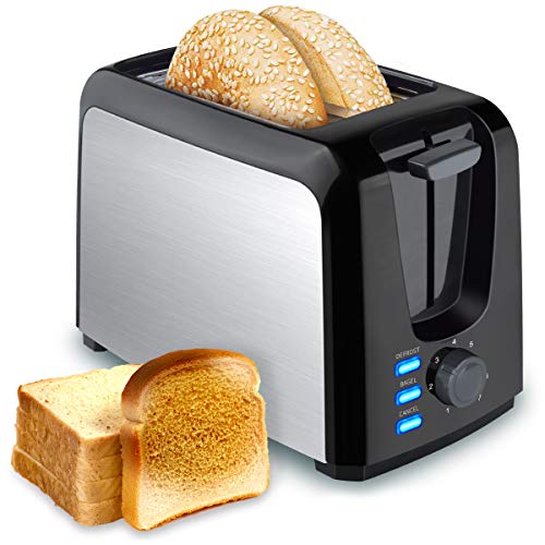 2 Slice Toasters Bread Stainless Steel Compact Toaster