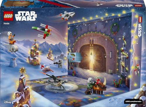 LEGO Star Wars 75456 Calendrier de l'Avent 2026 pour Enfants - Jouets pour Garçon 6 Ans - Compte à Rebours de Noël - 24 Surprises Dont 4 Minifigurines, Droïde IG-11 & Figurine de Grogu - Idée Cadeau