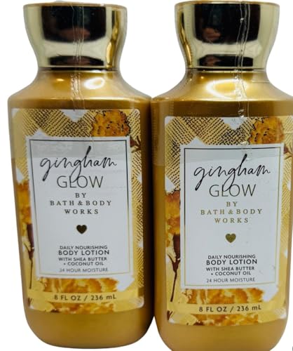 Bath & Body Works Gingham Glow Body Lotion 8 Ounces Each Pack of 2