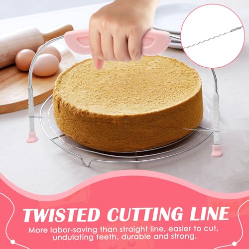 Miniatura 6 de Mumjooyi Cortador De Tartas Cortador De Pasteles De Acero Inoxidable Nivelador Hoja De Sierra Altura Ajustable Cake Divider Ideal Para Capas Uniformes